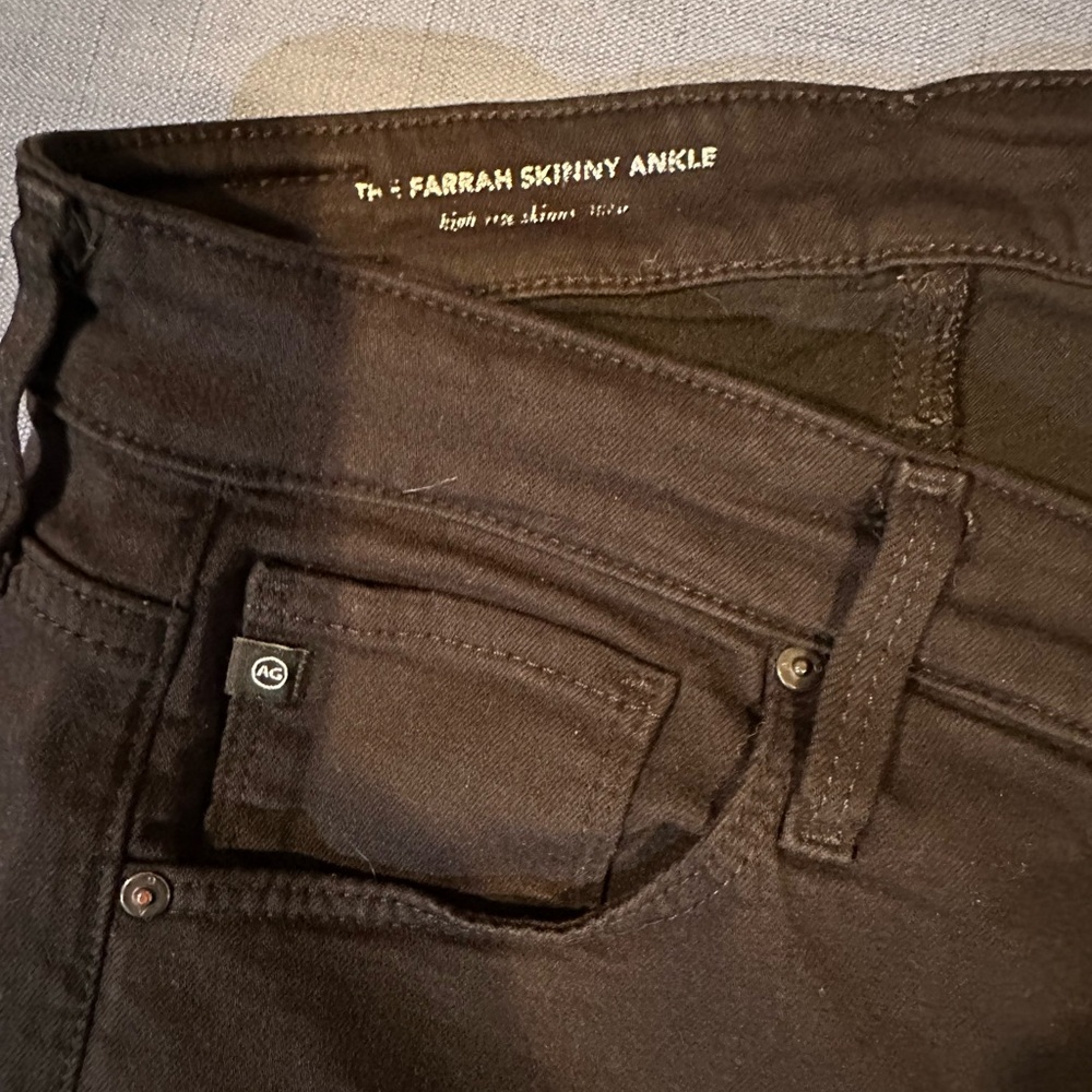 AG black Farrah skinny angle jeans
